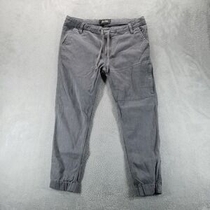 Du/er Pants Mens 36x29 Gray N2X Slim Fit Joggers Pockets Drawstring Stretch